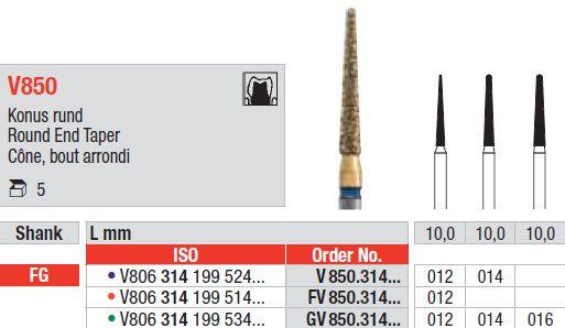 DiaCut Diamantbor 5 stk FG V850.012 blå*