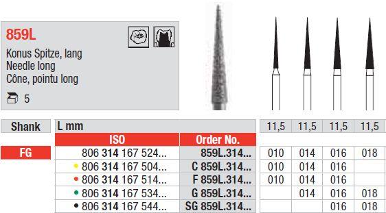 Diamantbor 5 stk FG 859L.010*