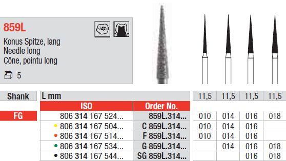 Diamantbor 5 stk FG 859L.016*
