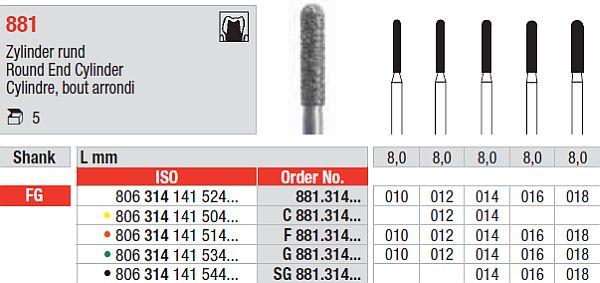 Diamantbor 5 stk FG G881.010*