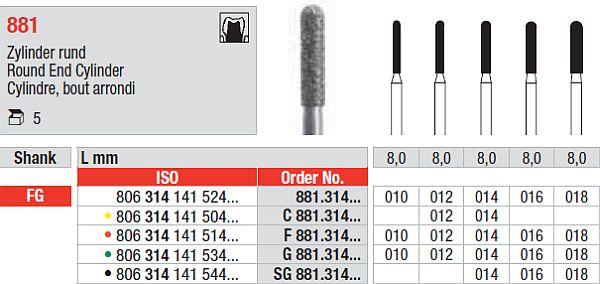 Diamantbor 5 stk FG F881.012*
