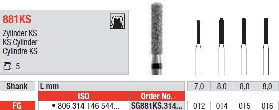 Diamantbor 5 stk FG SG881KS.016*