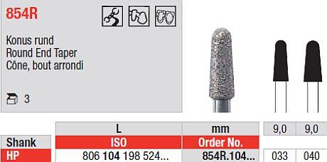 Diamantbor 3 stk HP 854R.040*