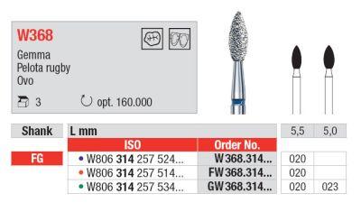 White Tiger Diamant W368.023 FG grøn (grov) 3 stk*
