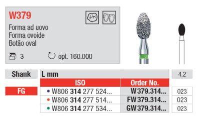 White Tiger Diamant W379.023 FG grøn (grov) 3 stk*