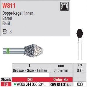 White Tiger Diamant W811.033 FG grøn (grov) 3 stk*