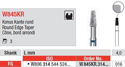 White Tiger Diamant W845KR.016 FG blå 3 stk*