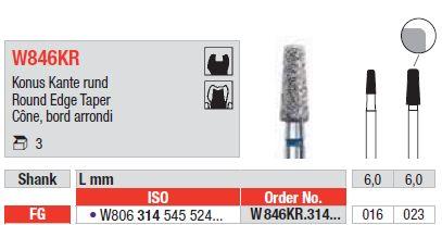 White Tiger Diamant W846KR.023 FG rød (fin) 3 stk*
