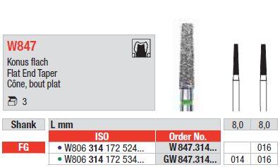 White Tiger Diamant W847.016 FG grøn (grov) 3 stk*