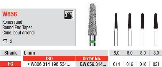 White Tiger Diamant W856.016 FG grøn (grov) 3 stk*