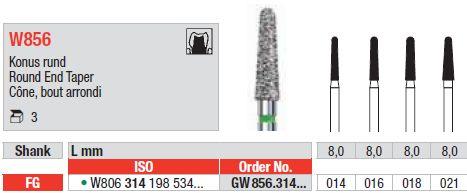 White Tiger Diamant W856.018 FG grøn (grov) 3 stk*