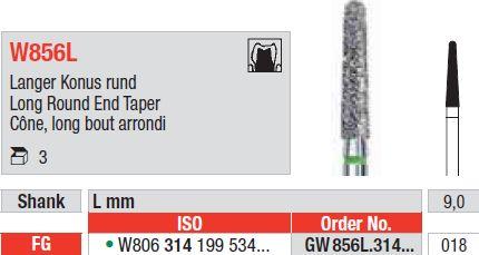 White Tiger Diamant W856L.018 FG grøn (grov) 3 stk*