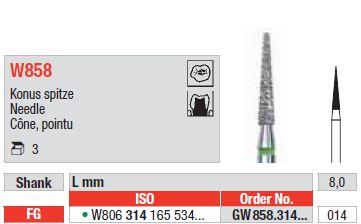 White Tiger Diamant W858.014 FG grøn (grov) 3 stk*