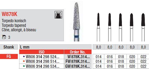 White Tiger Diamant W878K.016 FG rød (fin) 3 stk*