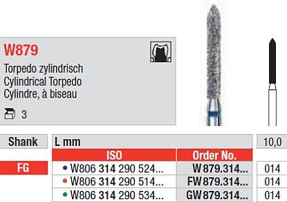 White Tiger Diamant W879.014 FG rød (fin) 3 stk*