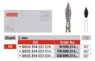 White Tiger Diamant W899.027 FG blå 3 stk*