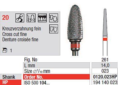 Hårdmetalfræser 0120.023 HS