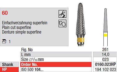 Hårdmetalfræser 0160.023 HS*
