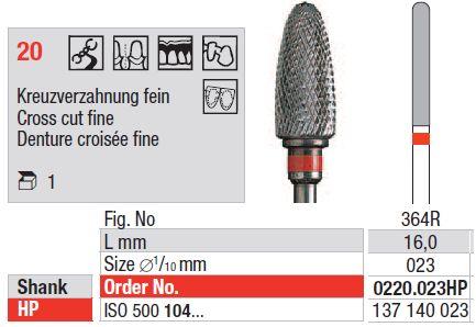 Hårdmetalfræser 0220.023 HS*