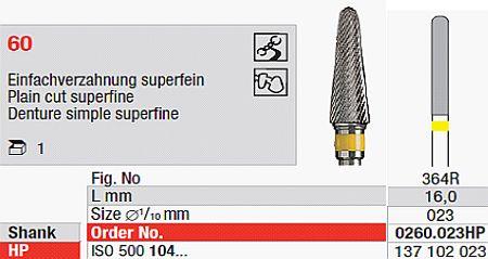 Hårdmetalfræser 0260.023 HS*