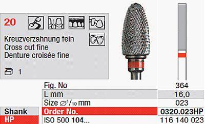 Hårdmetalfræser 0320.023 HS*