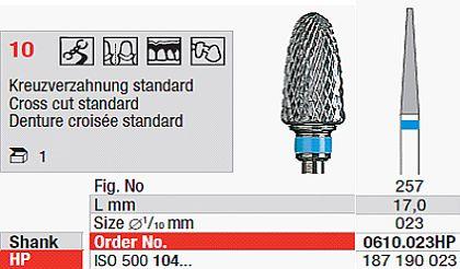 Hårdmetalfræser 0610.023 HS
