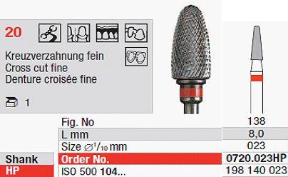 Hårdmetalfræser 0720.023 HS*