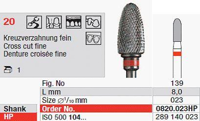 Hårdmetalfræser 0820.023 HS*