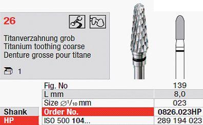 Hårdmetalfræser 0826.023 HS*