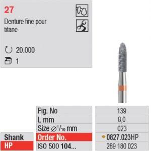 Hårdmetalfræser 0827.023 HS*