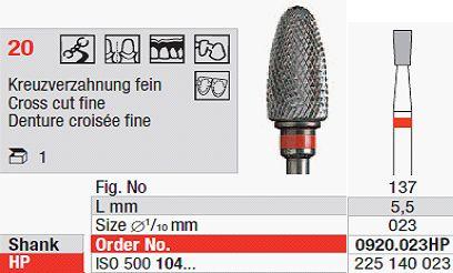 Hårdmetalfræser 0920.023 HS*