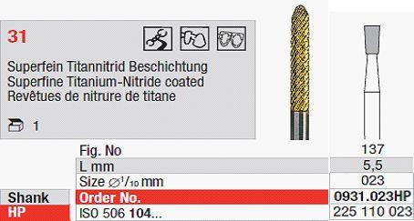 Hårdmetalfræser 0931.023 HS*