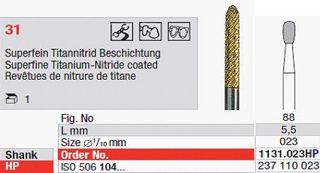 Hårdmetalfræser 1131.023 HS*