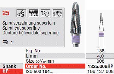 Hårdmetalfræser 1325.008 HS*