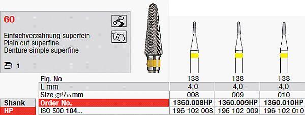 Hårdmetalfræser 1360.010 HS*