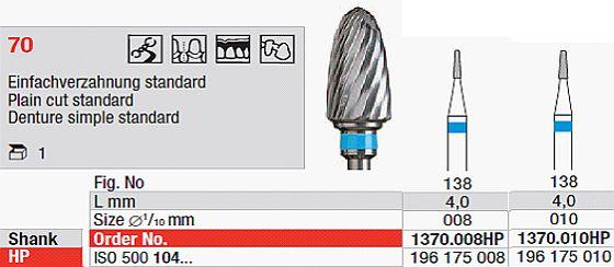 Hårdmetalfræser 1370.010 HS*