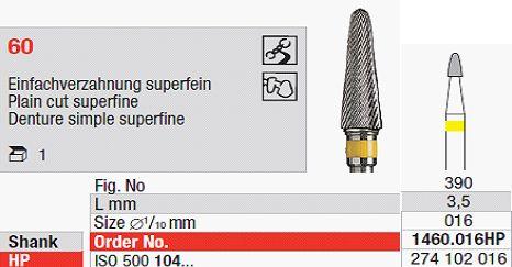 Hårdmetalfræser 1460.016 HS*