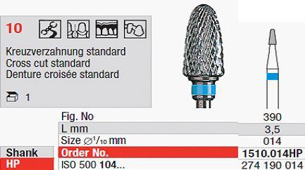 Hårdmetalfræser 1510.014 HS*