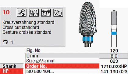 Hårdmetalfræser 1710.023 HS*