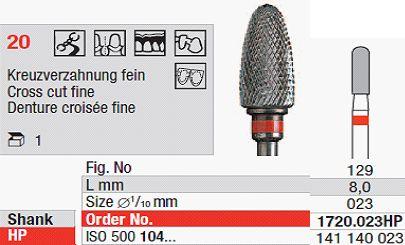 Hårdmetalfræser 1720.023 HS*