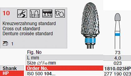 Hårdmetalfræser 1810.023 HS*