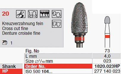Hårdmetalfræser 1820.023 HS*