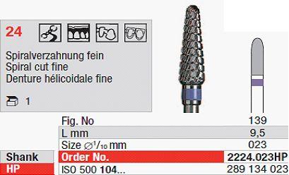 Hårdmetalfræser 2224.023 HS*
