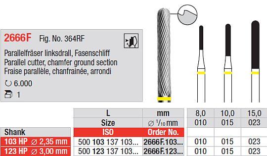 Hårdmetalfræser 2666F.023 HS*