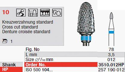 Hårdmetalfræser 3510.012 HS*