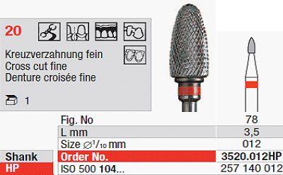Hårdmetalfræser 3520.012 HS