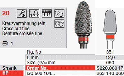 Hårdmetalfræser 5220.060 HS*