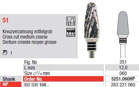 Hårdmetalfræser 5251.060 HS
