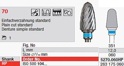 Hårdmetalfræser 5270.060 HS*