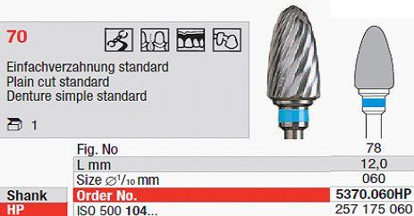 Hårdmetalfræser 5370.060 HS*